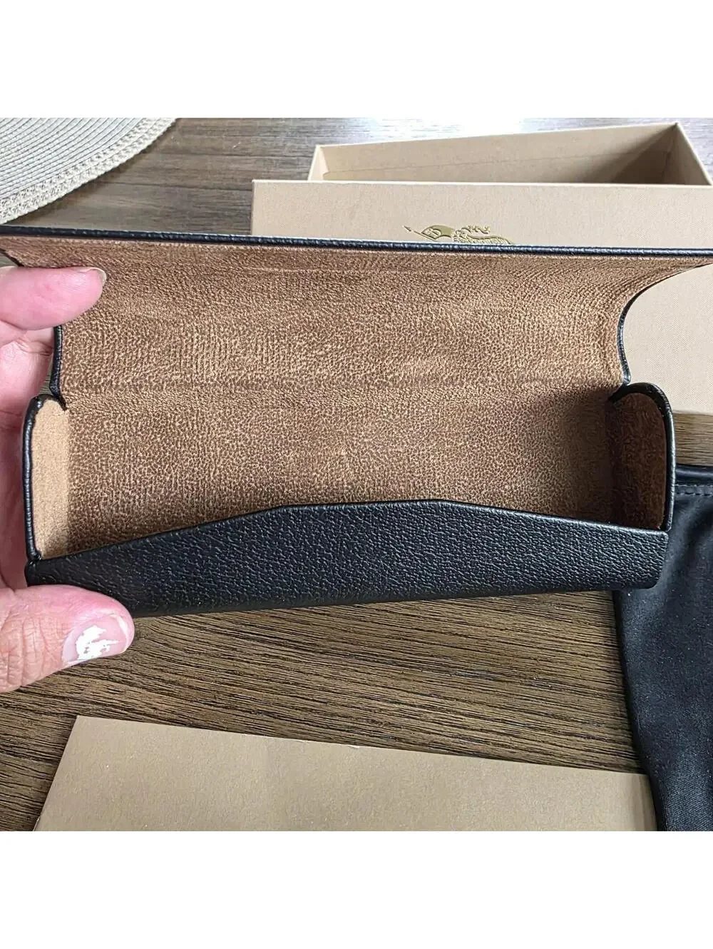 Burberry Eyewear Accessory Set, Black Magnetic Case, Box, Pouch & Phamplet